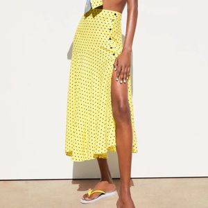 Zara Assymetrical Polka Dot Skirt